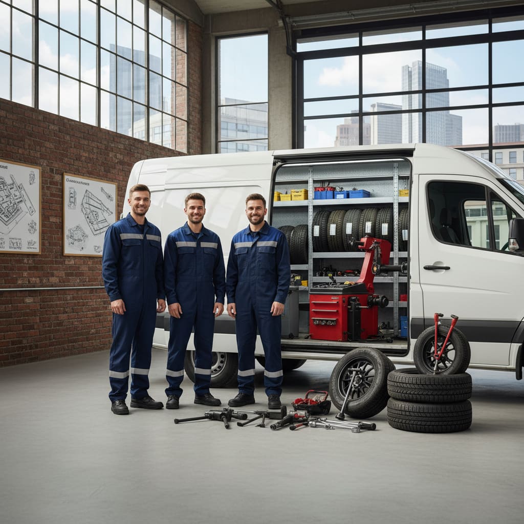 Team des mobilen Reifenservice in Berlin